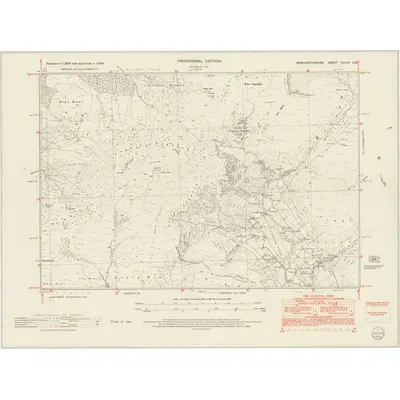 1949 Map of Merionethshire XXXIV.SE, 1954 Print