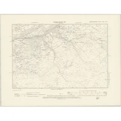1900 Map of Merionethshire XXXIV.SW, 1901 Print