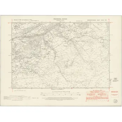 1949 Map of Merionethshire XXXIV.SW, 1954 Print