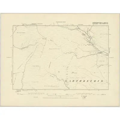 1886 Map of Merionethshire XXXIX.NE, 1887 Print