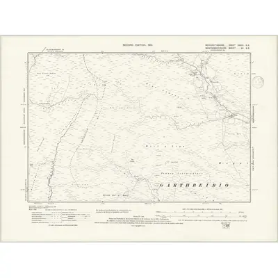 1900 Map of Merionethshire XXXIX.NE, 1938 Print