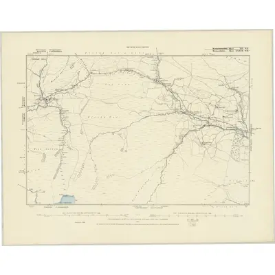 1886 Map of Merionethshire XXXIX.SE, 1887 Print