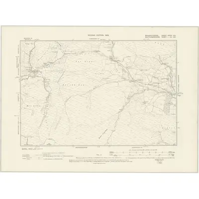 1900 Map of Merionethshire XXXIX.SE, 1902 Print