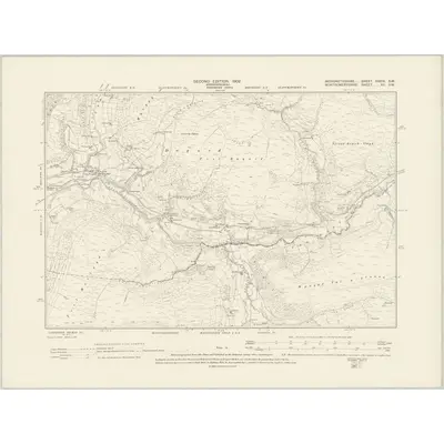 1900 Map of Merionethshire XXXIX.SW, 1902 Print