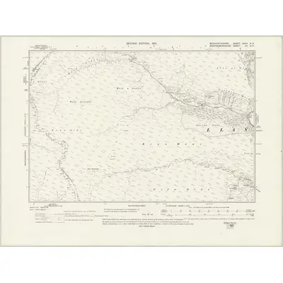 1900 Map of Merionethshire XXXV.NE, 1931 Print