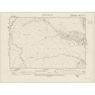 1900 Map of Merionethshire XXXV.NE, 1948 Print