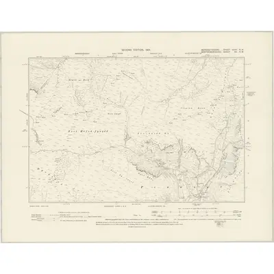 1900 Map of Merionethshire XXXV.NW, 1901 Print