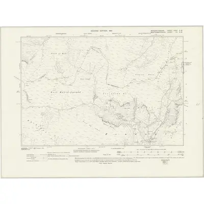 1900 Map of Merionethshire XXXV.NW, 1931 Print