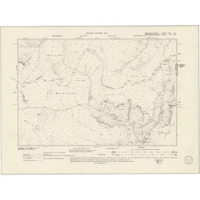 1900 Map of Merionethshire XXXV.NW, 1951 Print