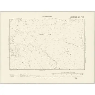 1900 Map of Merionethshire XXXV.SE, 1901 Print