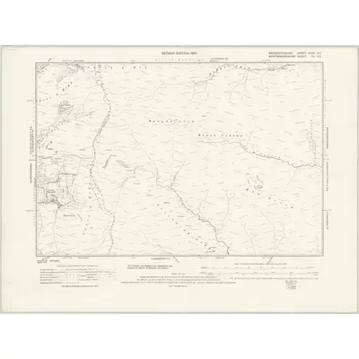 1900 Map of Merionethshire XXXV.SE, 1931 Print