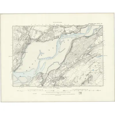 1887 Map of Merionethshire XXXVI.NE, 1888 Print