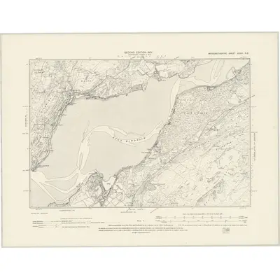 1900 Map of Merionethshire XXXVI.NE, 1901 Print