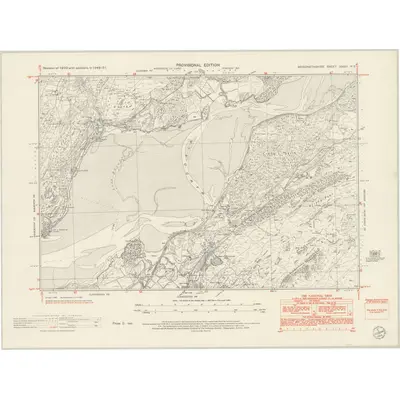 1949 Map of Merionethshire XXXVI.NE, 1954 Print