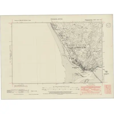1938 Map of Merionethshire XXXVI.NW, 1948 Print