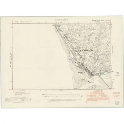 1949 Map of Merionethshire XXXVI.NW, 1953 Print