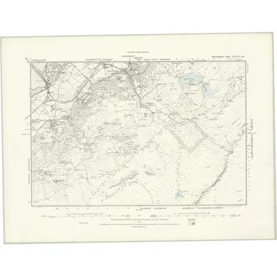 1887 Map of Merionethshire XXXVI.SE, 1888 Print