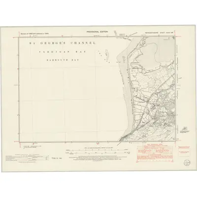 1949 Map of Merionethshire XXXVI.SW, 1954 Print