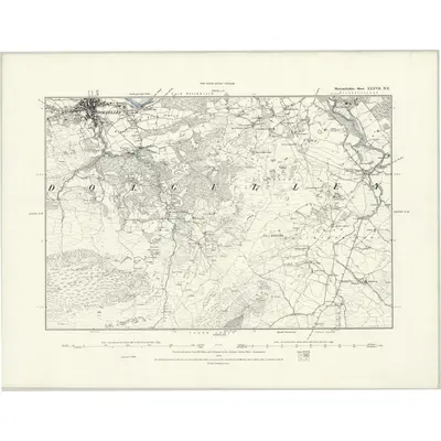 1887 Map of Merionethshire XXXVII.NE, 1888 Print