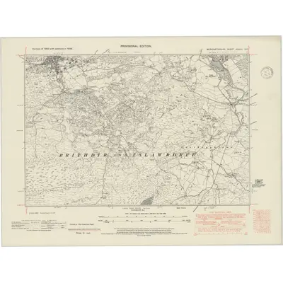 1938 Map of Merionethshire XXXVII.NE, 1948 Print