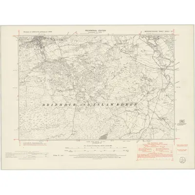1949 Map of Merionethshire XXXVII.NE, 1954 Print