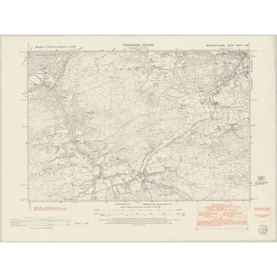 1949 Map of Merionethshire XXXVII.NW, 1954 Print