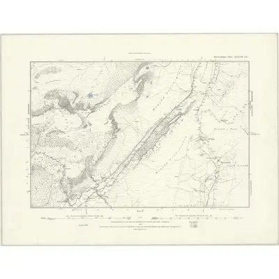 1887 Map of Merionethshire XXXVII.SE, 1888 Print