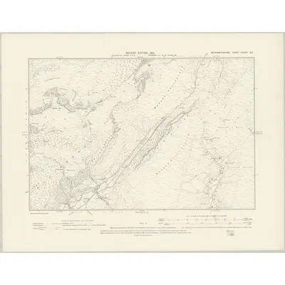 1900 Map of Merionethshire XXXVII.SE, 1901 Print