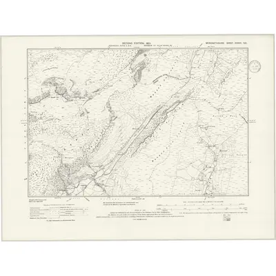 1900 Map of Merionethshire XXXVII.SE, 1939 Print