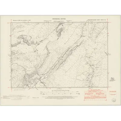 1949 Map of Merionethshire XXXVII.SE, 1954 Print
