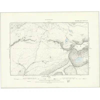 1887 Map of Merionethshire XXXVII.SW, 1888 Print