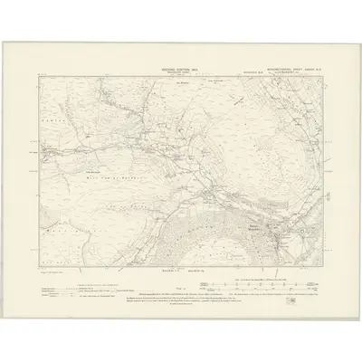 1900 Map of Merionethshire XXXVIII.NE, 1901 Print