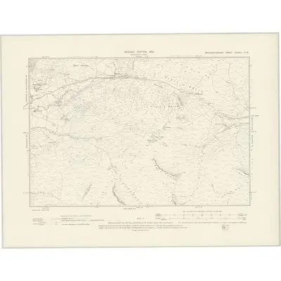 1900 Map of Merionethshire XXXVIII.NW, 1901 Print