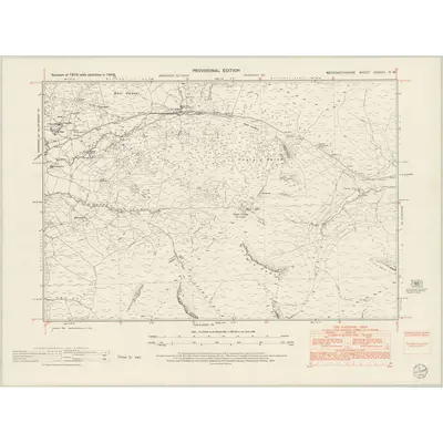 1949 Map of Merionethshire XXXVIII.NW, 1954 Print