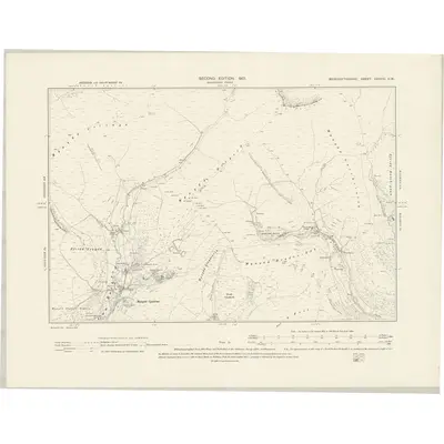 1900 Map of Merionethshire XXXVIII.SW, 1901 Print