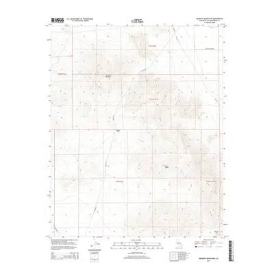2015 Map of Mesquite Mountains, 2015 Print