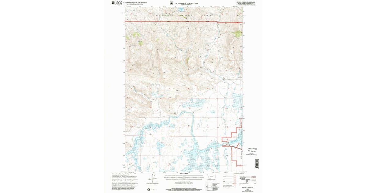 Beaverhead Spring 1997 Map of Metzel Creek, Beaverhead County, MT — High-Res | Pastmaps