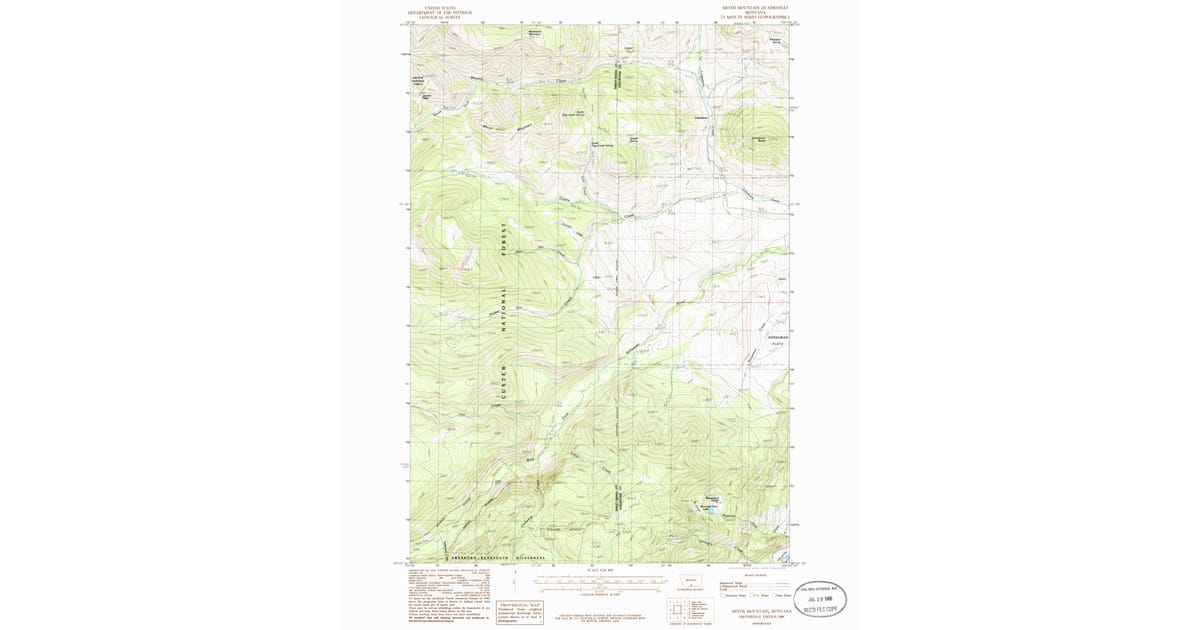 1980s Maps of Meyers Creek, MT | Pastmaps