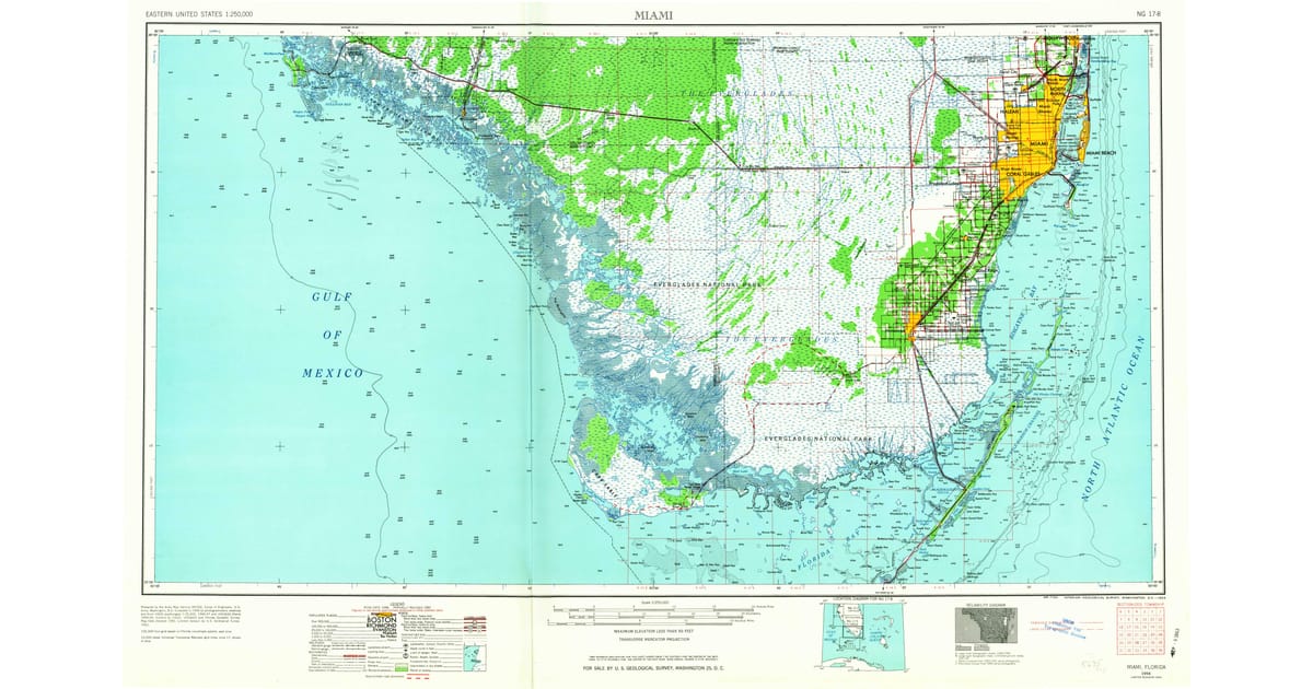 Old Maps of Ochopee FL Pastmaps - Miami Miami Dade County Fl Usgs Topo 1956 P1963 Og 1200x630