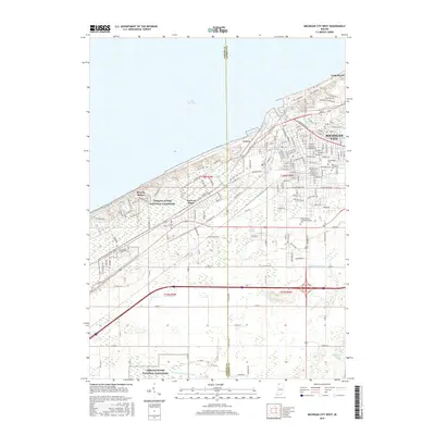 2016 Map of Michigan City West, 2016 Print