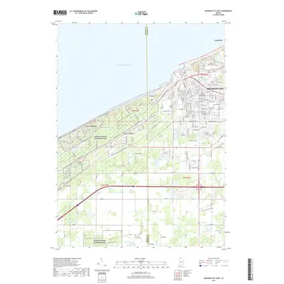2019 Map of Michigan City West, 2019 Print