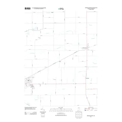 2013 Map of Michigantown, 2013 Print
