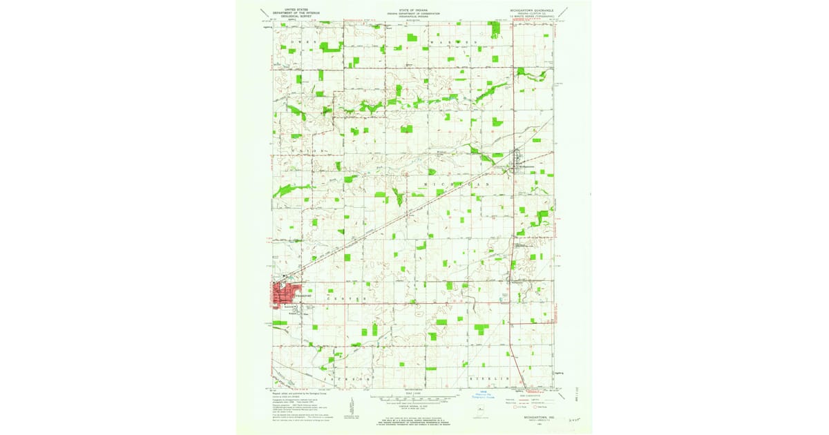 1960s Maps of Michigantown IN - Michigantown Clinton County In Usgs Topo 1961 P1962 Og 1200x630 