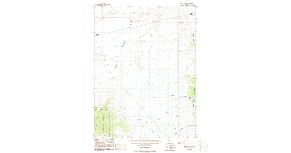 1988 Map of Midas Spring, Nye County, NV — High-Res | Pastmaps