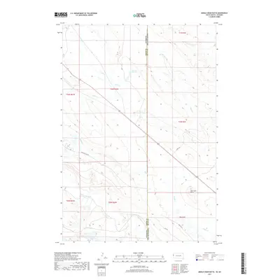 2017 Map of Middle Creek Butte, 2017 Print