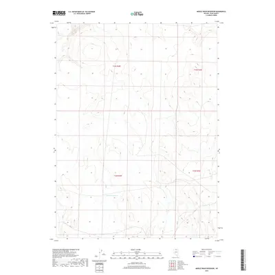 2018 Map of Middle Draw Reservoir, 2018 Print