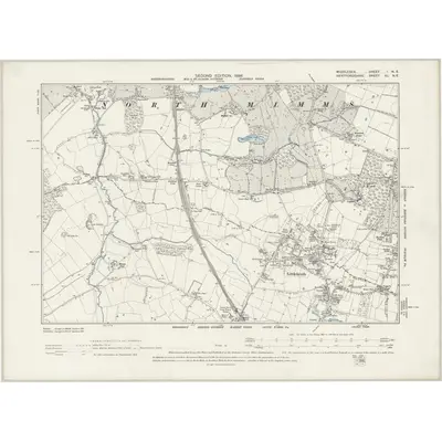 1895 Map of Middlesex I.NE, 1898 Print