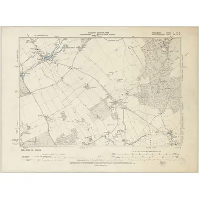 1895 Map of Middlesex I.NW, 1898 Print