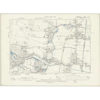 1895 Map of Middlesex II.SE, 1897 Print