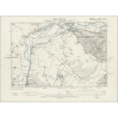 1895 Map of Middlesex IV.SE, 1899 Print